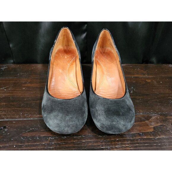EUC Gentle Souls Ridge Amaru Black Suede Wedge Pumps/Sz. 6.5M - Picture 5 of 9